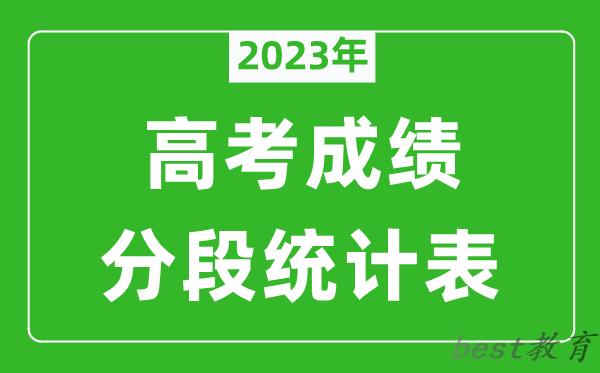 2023年全国高考成绩分段统计表（完整版）_各地高考一分一段表